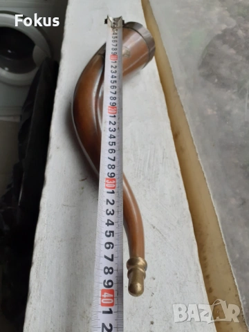 Страхотен голям масивен меден рог - бакър - Уникат, снимка 6 - Антикварни и старинни предмети - 53335775
