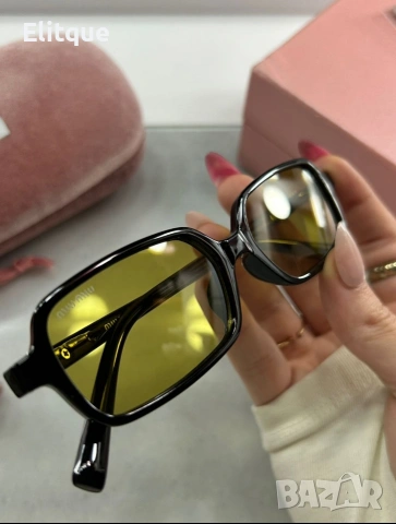 висококачествени очила с черен обикновен калъф и ув защита miu miu , снимка 4 - Слънчеви и диоптрични очила - 53461348