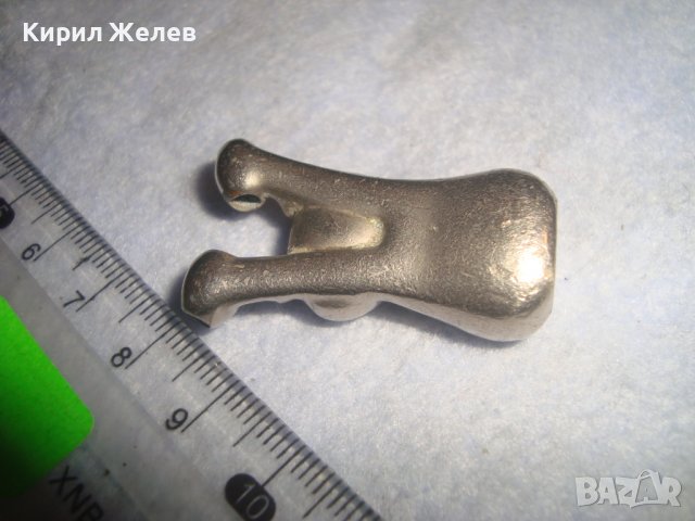 СТАРО ПОСРЕБРЕНО ЗАЙЧЕ ФИГУРАЛНА АРТ ВИСУЛКА ФИГУРКА 31140, снимка 4 - Колекции - 37984279