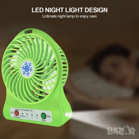 Преносим мини вентилатор за дом или офис, с USB Зареждане, снимка 10 - Друга електроника - 52125811