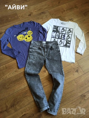 ZARA, PULL & BEAR детски дънки и блузки