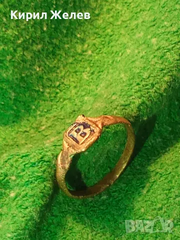 СТАРИНЕН САЧАНЕН ПРЪСТЕН с БУКВА МОНОГРАМ - В Ръчна ИЗРАБОТКА САЧАН 26463, снимка 11 - Антикварни и старинни предмети - 47057208