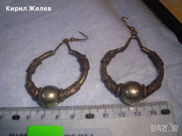 СТАРИННИ ПОСРЕБРЕНИ РЕТРО ВИНТИДЖ ОБЕЦИ Тип КРАЛСКА ПЛЕТКА МАЙСТОРСКА РЪЧНА РЯДКА ИЗРАБОТКА 886654, снимка 10 - Антикварни и старинни предмети - 37395571