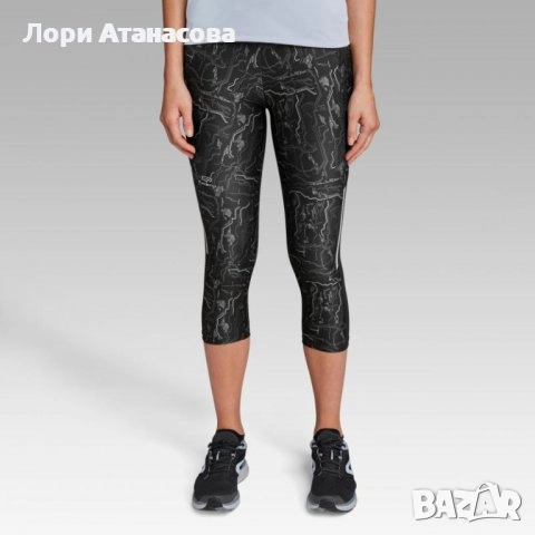 ДАМСКИ 3/4 КЛИН ЗА БЯГАНЕ DRY, ЧЕРЕН KALENJI