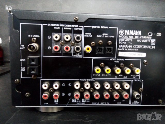 Yamaha RX-V396 - мощен ресивър с дистанционно + SUB OUT, снимка 11 - Ресийвъри, усилватели, смесителни пултове - 38835767