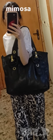 Кожена дамска чанта, снимка 10 - Чанти - 51619584