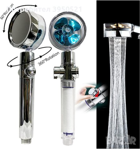 Турбо Душ Слушалка с пречистващ филтър Turbo SPA Shower Нова, слушалки, снимка 2 - Душове - 43929346
