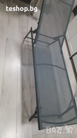 Шезлонг GREEN с регулируема височина до 120 кг 180x55x32/91 см сив, снимка 9 - Градински мебели, декорация  - 50107741