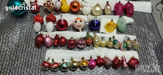 Стари стъклени новогодишни играчки, снимка 5 - Антикварни и старинни предмети - 34950383
