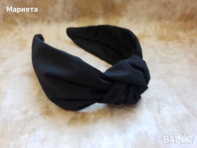 Черна диадема с възел Ръчна изработка Аксесоари за коса , снимка 3 - Аксесоари за коса - 36831558