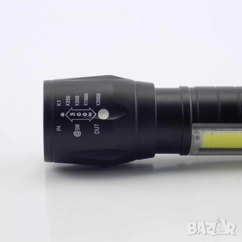 LED Джобен фенер с 3 режима, презареждаем, с USB кабел в зелена кутия FL45, снимка 8 - Друга електроника - 47915030