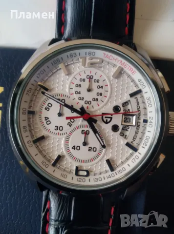 Мъжки спортен часовник Pagani Design Sport PD-3306 бял хронограф, дата,, снимка 2 - Мъжки - 48582178