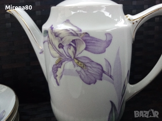 Антикварен баварски сервиз за чай, снимка 3 - Антикварни и старинни предмети - 52627598