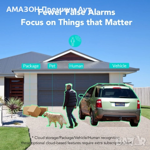 NETVUE Безжична външна WiFi CCTV охранителна батерийна камера/цветно нощно виждане/2-посочно аудио, снимка 5 - HD камери - 52635267