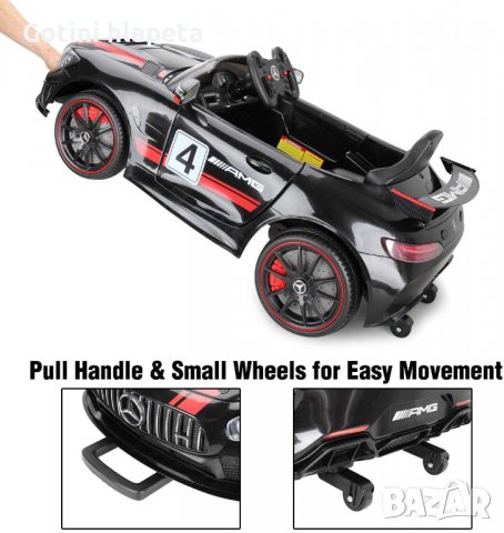 Акумулаторена кола Mercedes Benz GT4 AMG 12V , снимка 12 - Детски велосипеди, триколки и коли - 38691437