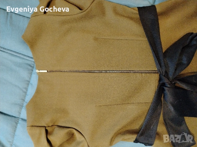 рокля в маслинено зелено Closet London 44 L размер , снимка 4 - Рокли - 52300476