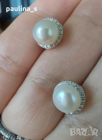 Японски дизайнерски обеци с естествена перла и циркон - проба 925 / Oт "Swan" pearls , снимка 9 - Обеци - 33148077