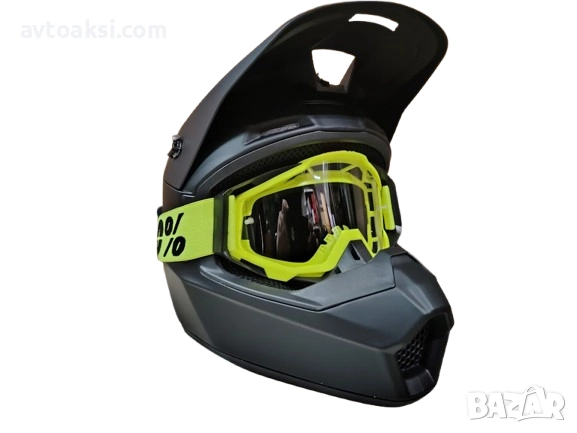 Каска Крос/Атв/Мотор с Очила 100%-10366, снимка 4 - Аксесоари и консумативи - 52857093