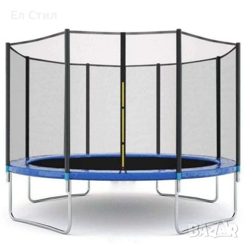 Ултра здрав портативен батут със защитна мрежа батут с размер 2,44 м. в диаметър + стълбичка, снимка 3 - Други - 53563737