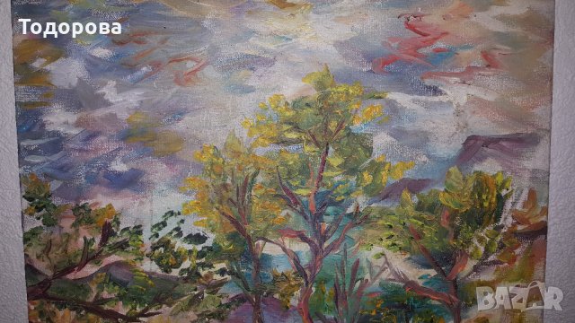 Стара майсторска картина-1980г. , снимка 3 - Антикварни и старинни предмети - 26350340