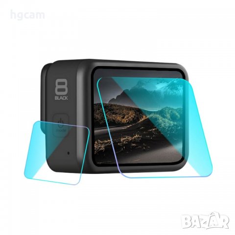 Стъклен протектор GARV™️ за GoPro Hero 8 BLACK, За екрана и обектива