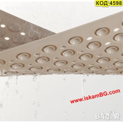 Противохлъзгаща подложка за баня с масажор – цвят капучино - КОД 4598, снимка 6 - Други стоки за дома - 51965930