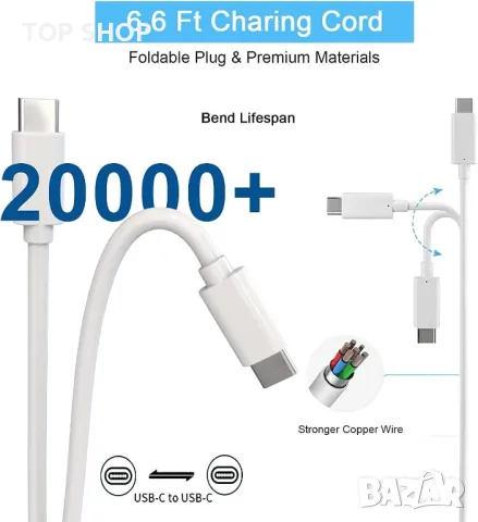 Ново зарядно 61W за таблет Mac Book Pro,Switch, Samsung Стенен адатпер с кабел, снимка 8 - Друга електроника - 49426104