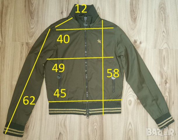 Дамско яке BERSHKA, size M, със златна щампа на гърба, много запазено, снимка 9 - Якета - 35250939