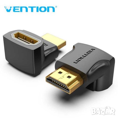 Адаптер HDMI прав ъгъл 270 градуса M/F - Vention-AINB0, снимка 2 - Кабели и адаптери - 43022093