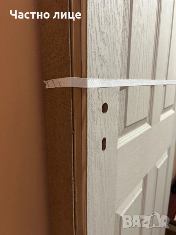 Нова интериорна дървена  врата  200/90 см – бяла, класически модел, снимка 2 - Интериорни врати - 53159165