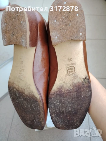 Кафяви мокасини естествена кожа , снимка 4 - Дамски ежедневни обувки - 50631035