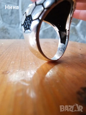 Мъжки сребърен пръстен, снимка 3 - Пръстени - 51316787