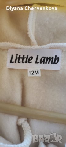 Детска пелерина с качулка Little Lamb - момиче, снимка 4 - Жилетки и елечета за бебе - 44046466