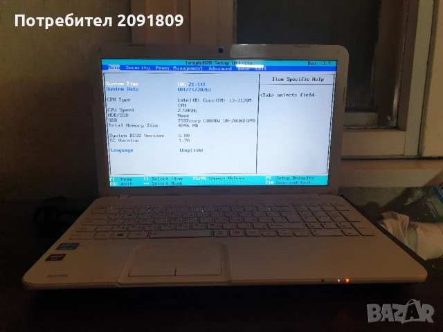 Лаптоп Toshiba Satellite C855-2GF без HDD, снимка 2 - Лаптопи за дома - 53207509