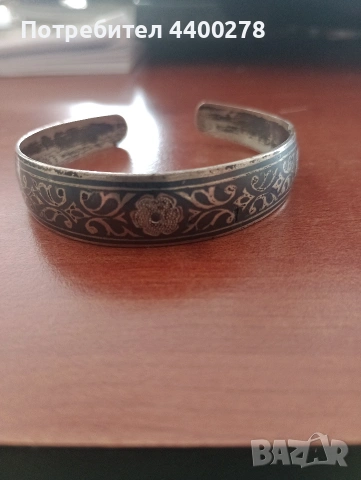 Продавам антикварна сребърна гривна , снимка 2 - Антикварни и старинни предмети - 53591534