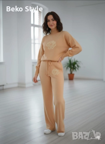 Три модела дамски комплект Материя Финно плетиво