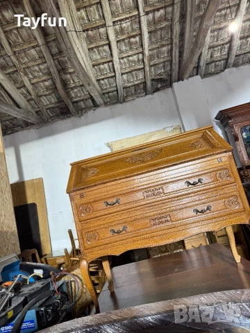 старинно бюро (Секретар) от дъб – Ръчна изработка, снимка 3 - Бюфети - 52873100