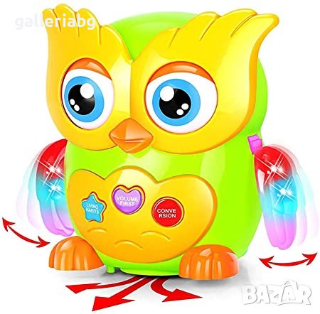 Музикален бухал с движещи се очи, снимка 2 - Електрически играчки - 38702762