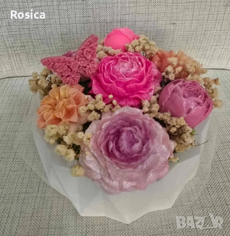 Сапунени цветя, снимка 14 - Подаръци за кръщене - 51537682