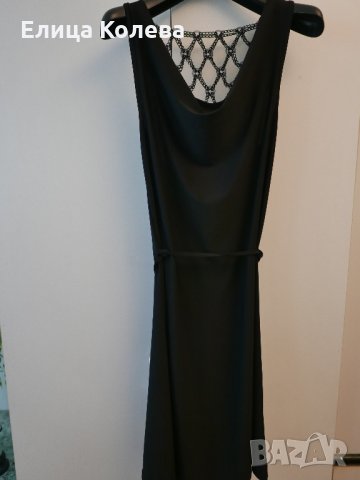 Черна рокля с ефектен гръб, снимка 2 - Рокли - 32866864