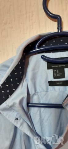 Мъжка риза H&M Slim Fit, снимка 11 - Ризи - 32384387