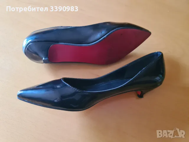 Дамски лачени обувки с ниски токчета, снимка 7 - Дамски елегантни обувки - 48976077