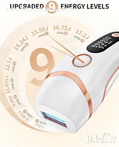 Ново IPL устройство за безболезнено премахване на косми, 9 нива, 3 в 1 уред, снимка 5 - Други - 48556943