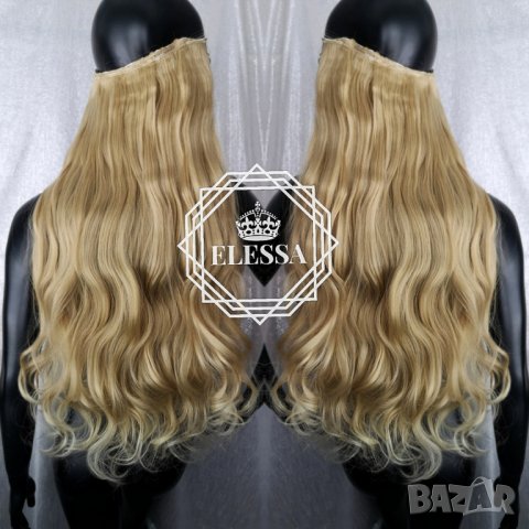 HAIR EXTENSIONS ELESSA - Натурални Екстеншъни Комплект от 200 грама Коса / 65 см Код С231, снимка 3 - Аксесоари за коса - 26308815