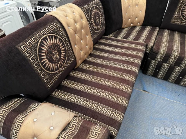 130122 версаче versace ъглов холов разтегателен диван 280/260 см -цена 170 евро или 332,49лв смр - е, снимка 7 - Дивани и мека мебел - 53096791