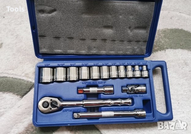 williams blue point 3/8 гедоре/гидория 15 части империални камъни хром ванадии комплект