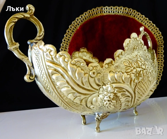 Бронзова жардениера,гондола,фруктиера шедьовър. , снимка 4 - Антикварни и старинни предмети - 51597577