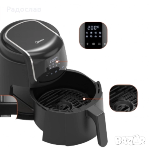 Фритюрник с горещ въздух Midea InnerChef Crispy – MF-CN40C2, снимка 4 - Фритюрници - 51668588