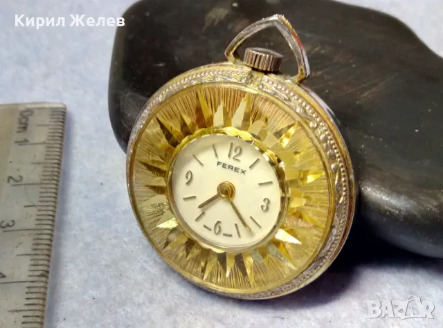 FEREX SWISS MADE Стар МЕХАНИЧЕН ОРНАМЕНТИРАН ЛУКСОЗЕН ПОЗЛАТЕН ДЖОБЕН ЧАСОВНИК ШВЕЙЦАРИЯ 50124, снимка 7 - Антикварни и старинни предмети - 49487831