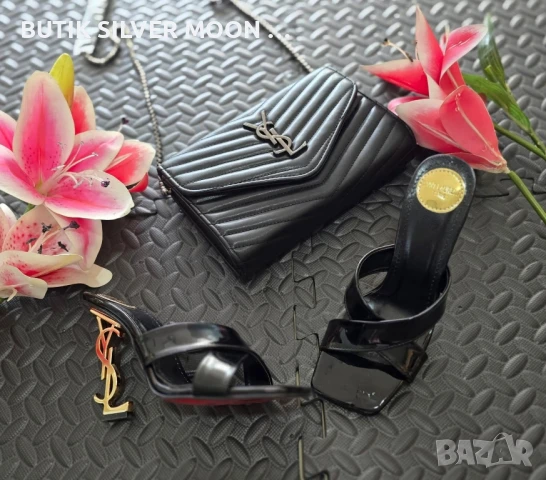 Дамски Чехли ⚡ YVES SAINT LAURENT , снимка 4 - Чехли - 50621438